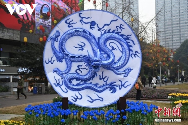 Ngắm nhìn hình tượng Rồng khoe sắc ở Trung Quốc đầu Xuân Giáp Thìn