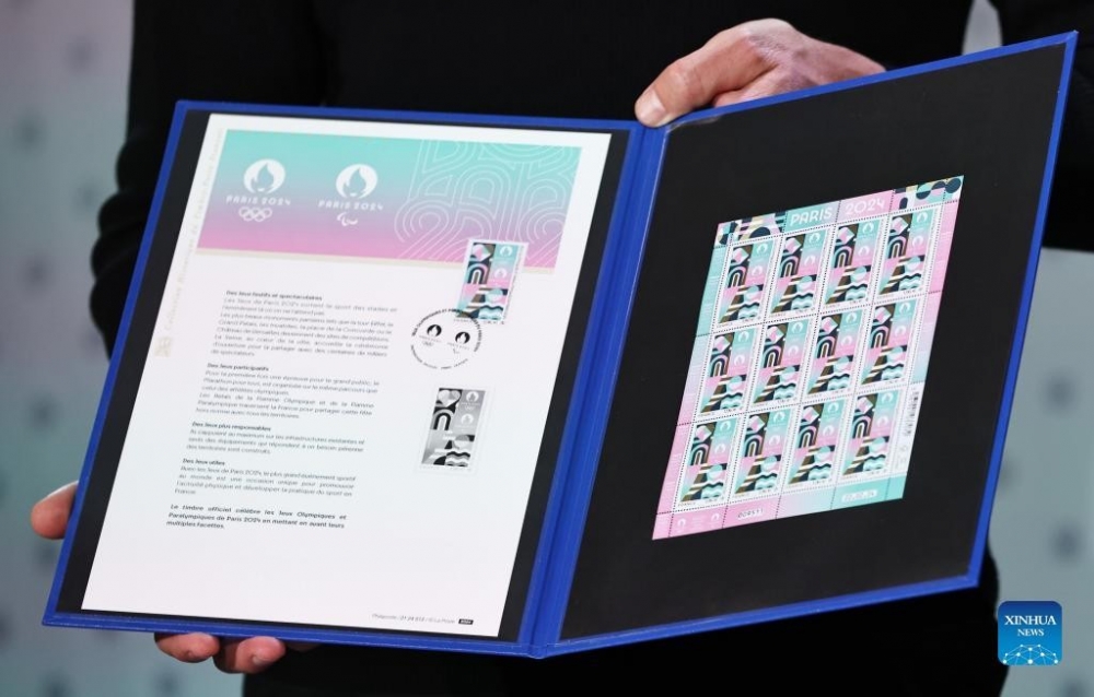 Pháp ra mắt mẫu tem chính thức của Thế vận hội Olympic Paris 2024 Pháp ra mắt mẫu tem chính thức của Thế vận hội Olympic Paris 2024