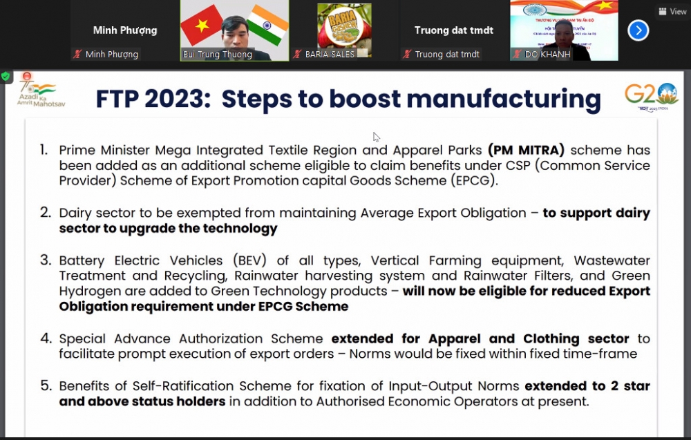 Ấn Độ ban hành chính sách ngoại thương năm 2023