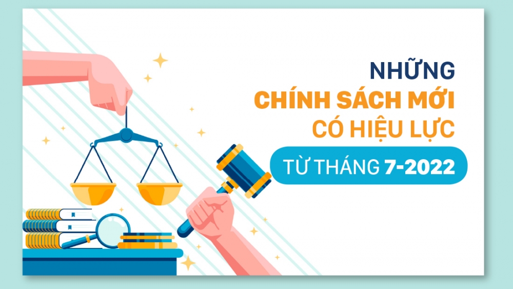 Những chính sách có hiệu lực từ tháng 7/2022