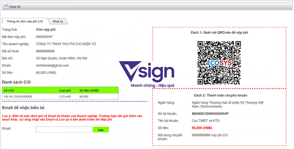 Từ 21/7: Doanh nghiệp xin cấp C/O phải nộp phí