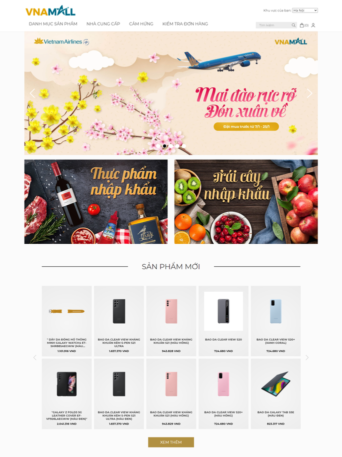 Có gì hấp dẫn trên sàn thương mại điện tử của Vietnam Airlines?