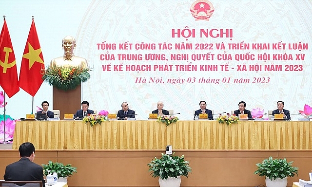 Thủ tướng: Nỗ lực, quyết tâm cao nhất để thực hiện kế hoạch năm 2023 Tổng Bí thư Nguyễn Phú Trọng: Năm 2022 đạt nhiều thành tích và tiến bộ hơn 2021