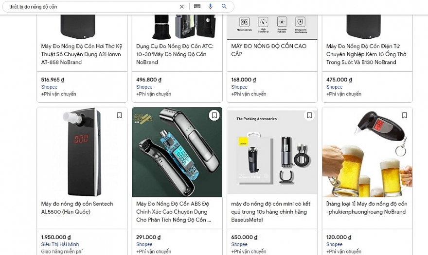 Siết chặt quản lý hoạt động kinh doanh thiết bị đo nồng độ cồn