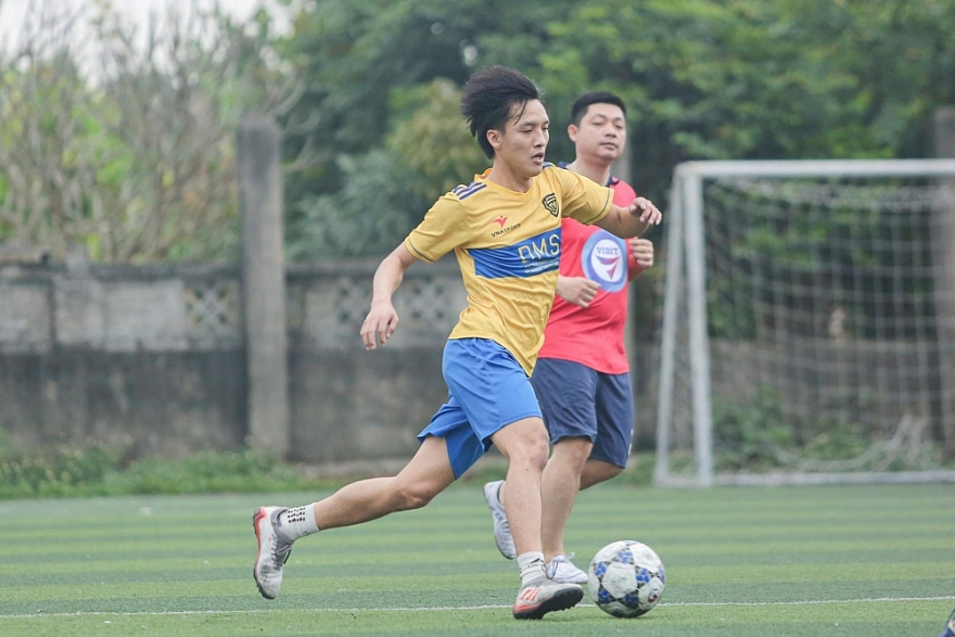 Đội bóng Cơ quan Tổng cục tạm dẫn đầu trong bảng xếp hạng Giải bóng đá nam Bộ Công Thương