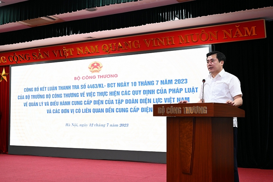 Công bố kết luận thanh tra chuyên ngành về cung ứng điện của EVN và các đơn vị liên quan Công bố kết luận thanh tra chuyên ngành về cung ứng điện của EVN và các đơn vị liên quan