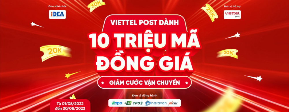 Ưu đãi đồng giá 10 triệu đơn chuyển phát cho doanh nghiệp thương mại điện tử