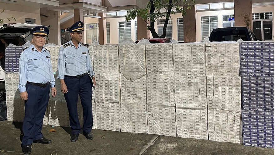 Phối hợp phát hiện, thu giữ 15.000 bao thuốc lá điếu nhập lậu