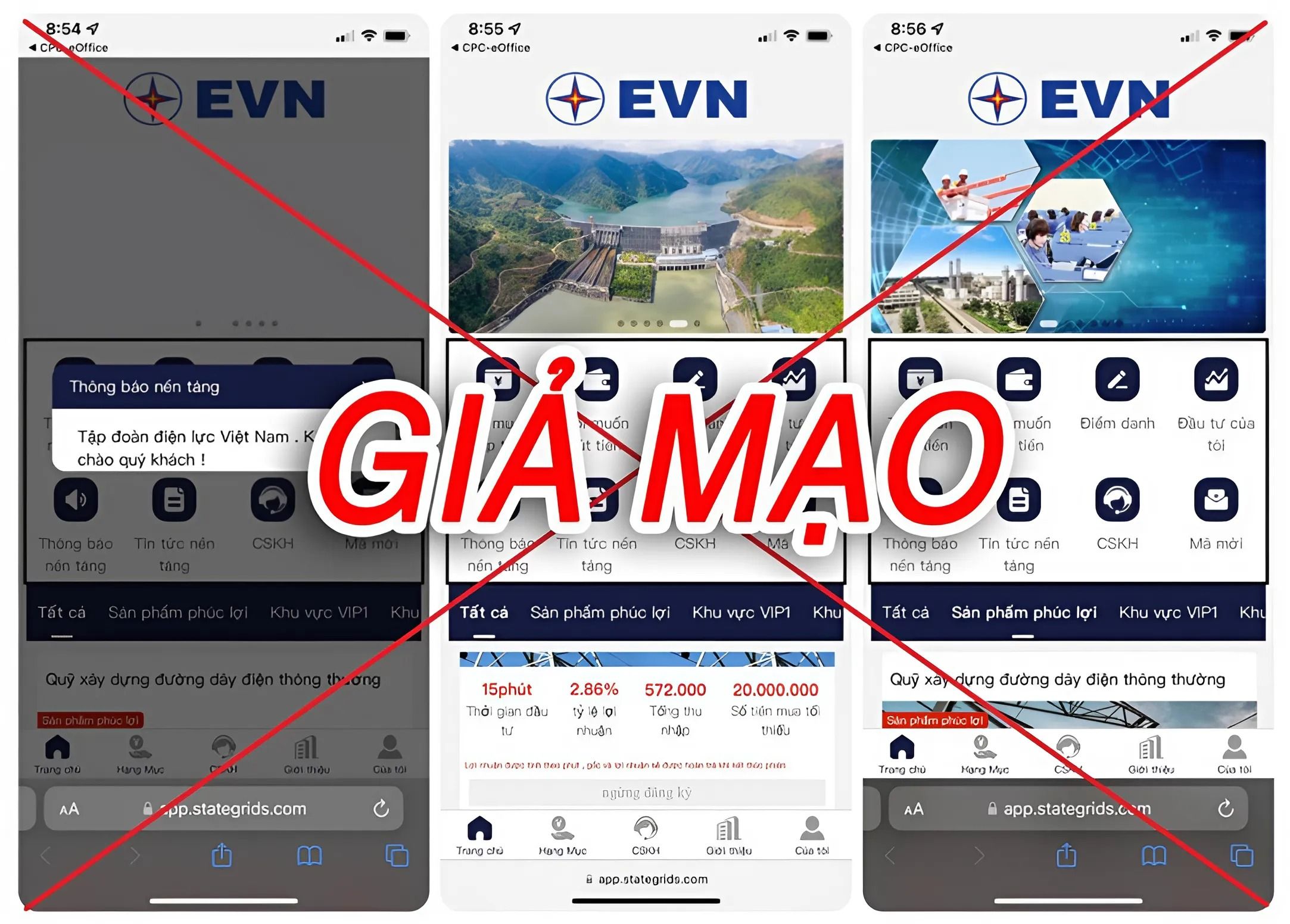 Website giả mạo EVN 1.jpeg