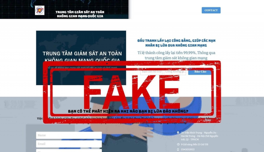 Cảnh báo về trang web giả mạo NCSC để lừa đảo Cảnh báo về trang web giả mạo NCSC để lừa đảo