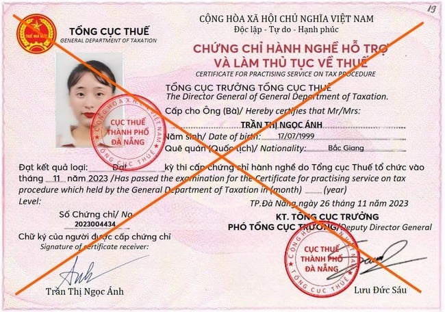 Chứng chỉ hành nghề giả mạo