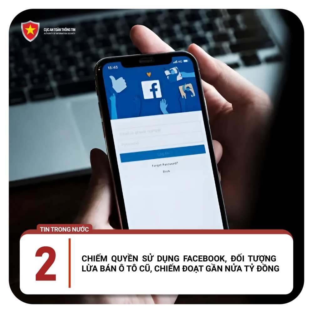 Chiếm quyền sử dụng facebook, đối tượng lừa bán ô tô cũ, chiếm đoạt gần nửa tỷ đồng