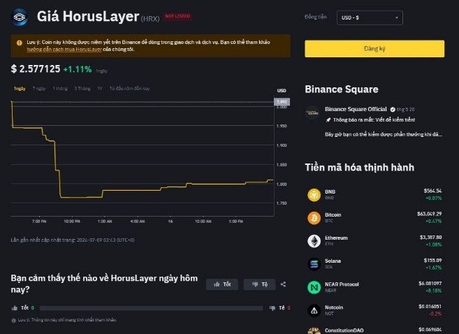 Cảnh giác khi tham gia đầu tư vào dự án tiền ảo “HorusLayer” Cảnh giác khi tham gia đầu tư vào dự án tiền ảo “HorusLayer”