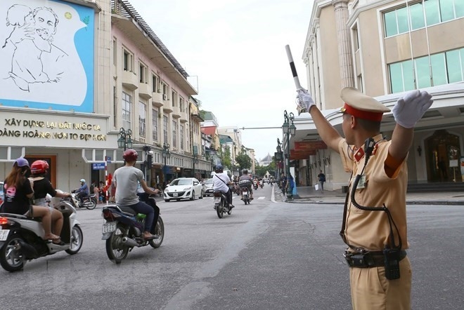 Phân luồng giao thông phục vụ Quốc tang Phân luồng giao thông phục vụ Quốc tang