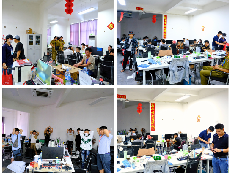 Triệt phá tổ chức tội phạm lừa đảo quốc tế, bắt giữ 155 đối tượng tại khu Tam Giác Vàng- Ảnh 2. Triệt phá tổ chức tội phạm lừa đảo quốc tế, bắt giữ 155 đối tượng tại khu Tam Giác Vàng- Ảnh 2.