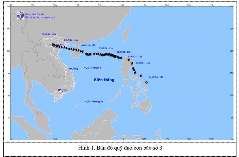 Trung tâm Dự báo khí tượng thủy văn phát bản tin cuối cùng về cơn bão số 3- Ảnh 1.