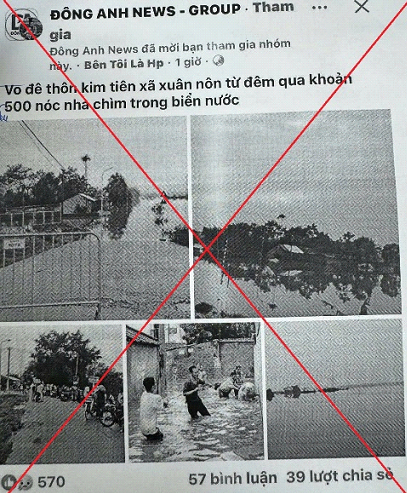 Xử lý quản trị viên hội nhóm facebook duyệt thông tin sai sự thật về tình hình mưa lũ tại Hà Nội Xử lý quản trị viên hội nhóm facebook duyệt thông tin sai sự thật về tình hình mưa lũ tại Hà Nội