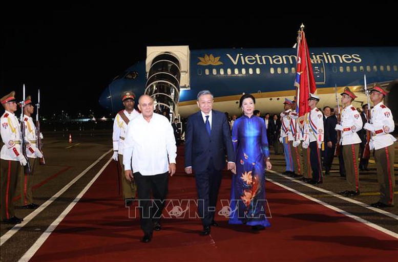 Tổng Bí thư, Chủ tịch nước Tô Lâm đến La Habana, bắt đầu chuyến thăm cấp Nhà nước Cộng hoà Cuba- Ảnh 1.