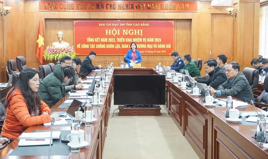 Ban Chỉ đạo 389 tỉnh Cao Bằng tổng kết công tác năm 2023, triển khai nhiệm vụ năm 2024 Ban Chỉ đạo 389 tỉnh Cao Bằng tổng kết công tác năm 2023, triển khai nhiệm vụ năm 2024