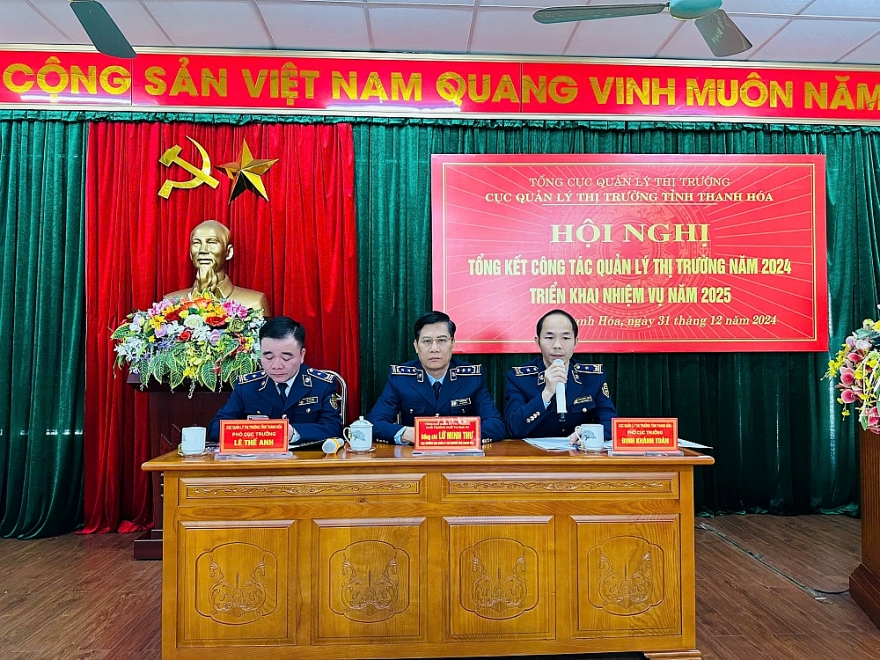 Cục QLTT tỉnh Thanh Hoá tổng kết công tác năm 2024, triển khai nhiệm vụ năm 2025 Cục QLTT tỉnh Thanh Hoá tổng kết công tác năm 2024, triển khai nhiệm vụ năm 2025