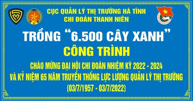 Cục QLTT Hà Tĩnh: Hoàn thành việc trồng 6.500 cây xanh chào mừng kỷ niệm truyền thống lực lượng Quản lý thị trường