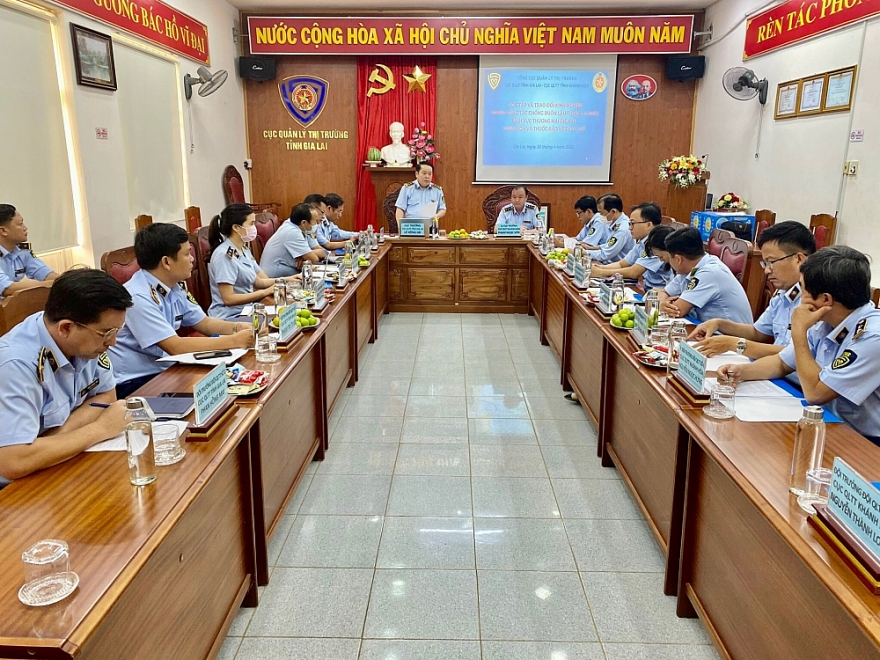 Gia Lai: Tổ chức buổi học tập kinh nghiệm và trao đổi nghiệp vụ, chuyên môn với Cục QLTT tỉnh Khánh Hòa Gia Lai: Tổ chức buổi học tập kinh nghiệm và trao đổi nghiệp vụ, chuyên môn với Cục QLTT tỉnh Khánh Hòa