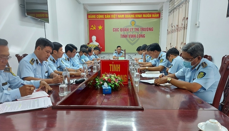 Lãnh đạo Tổng cục Quản lý thị trường làm việc với Cục Quản lý thị trường tỉnh Vĩnh Long