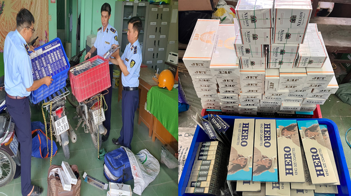 Đồng Tháp: Thu giữ trên 1.300 bao thuốc lá điếu nhập lậu