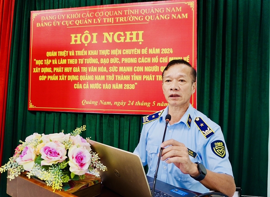 Đảng ủy Cục QLTT Quảng Nam tổ chức Hội nghị chuyên đề học tập, làm theo tư tưởng, phong cách, đạo đức, phong cách Hồ Chí Minh năm 2024 Đảng ủy Cục QLTT Quảng Nam tổ chức Hội nghị chuyên đề học tập, làm theo tư tưởng, phong cách, đạo đức, phong cách Hồ Chí Minh năm 2024