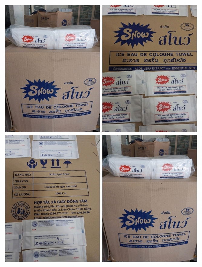 Tạm giữ hơn 20.000 khăn ướt có dấu hiệu giả mạo nhãn hiệu SNOW