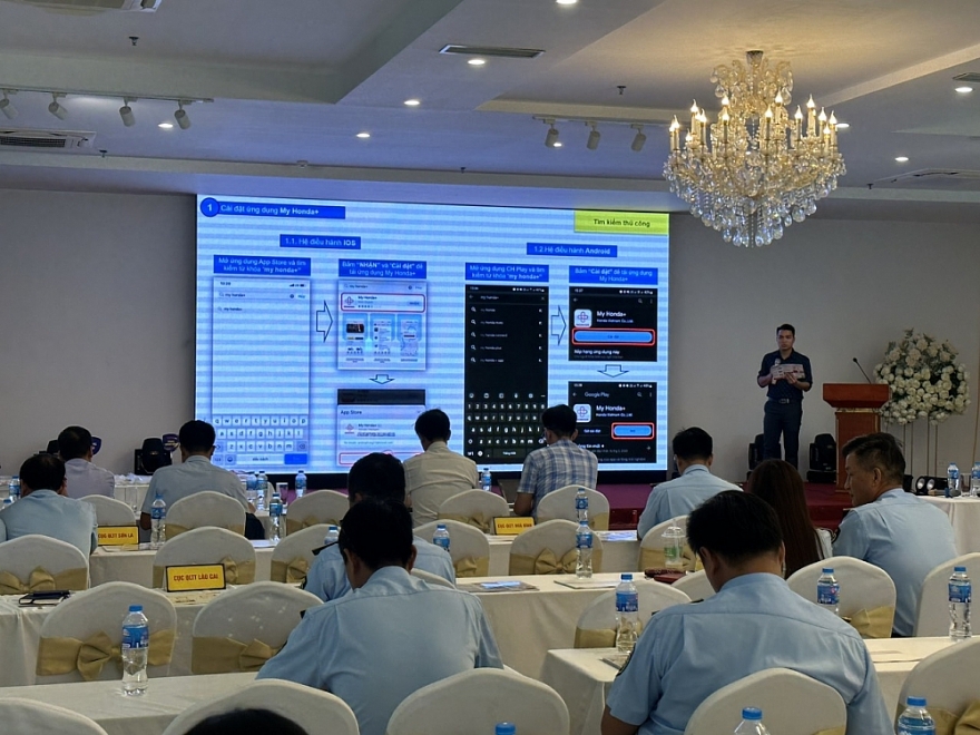 Tập huấn phân biệt hàng thật - hàng giả nhãn hiệu Honda Tập huấn phân biệt hàng thật - hàng giả nhãn hiệu Honda