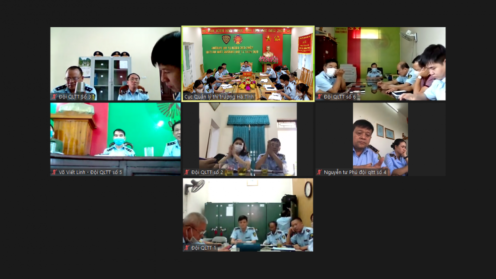 Cục QLTT Hà Tĩnh: Đổi mới giao ban bằng hình thức trực tuyến tại các điểm cầu