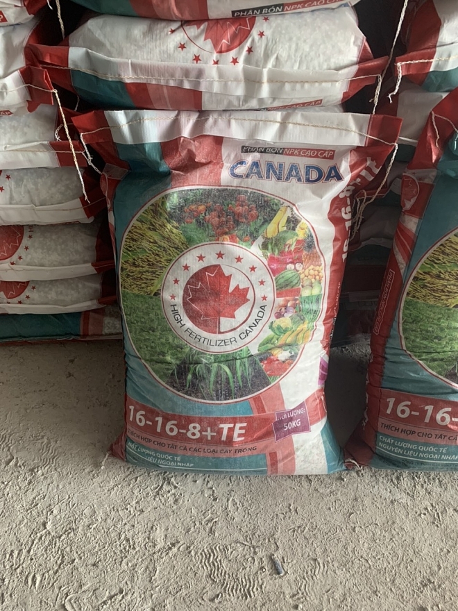 Phát hiện 2,5 tấn phân bón có dấu hiệu vi phạm nhãn
