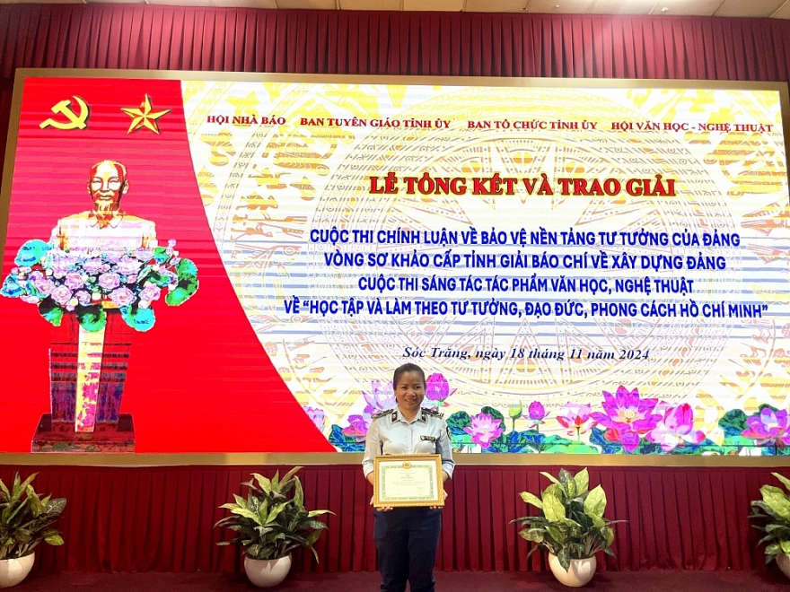 Đảng bộ Cục QLTT tỉnh Sóc Trăng đạt giải khuyến khích trong Cuộc thi chính luận bảo vệ nền tảng tư tưởng của Đảng năm 2024