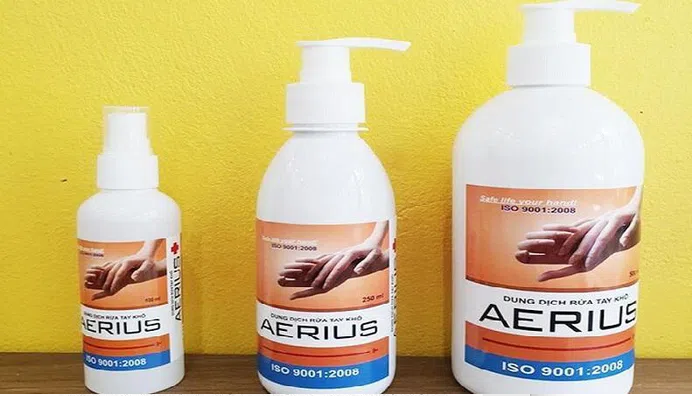 Bộ Y Tế: Thu hồi nước rửa tay khô Aerius-19 trên toàn quốc