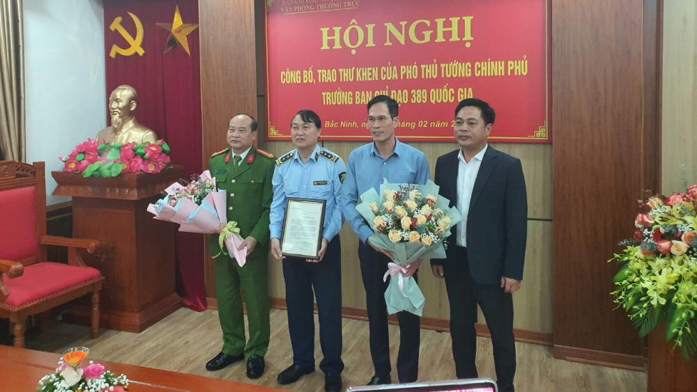 Cục Quản lý thị trường tỉnh Bắc Ninh nhận thư khen của Phó Thủ tướng Chính phủ
