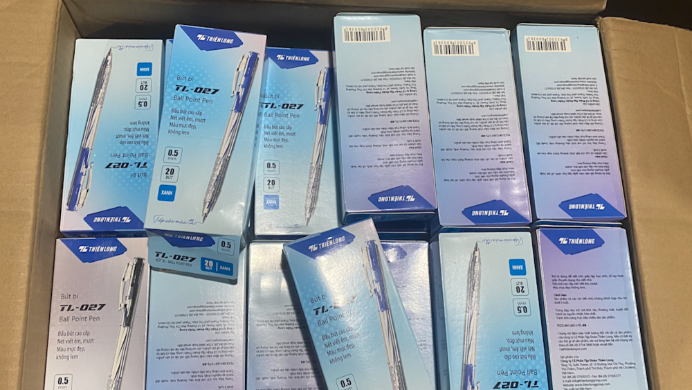 Phát hiện bút bi Thiên Long giả đăng bán trên thương mại điện tử