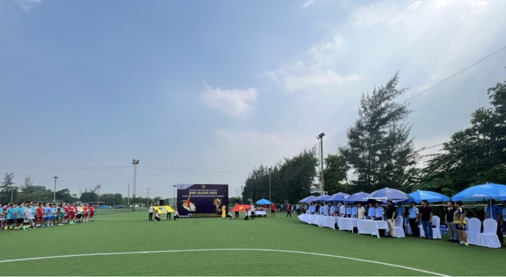 Toàn cảnh Lễ Khai mạc Giải Bóng đá nam thanh niên Tổng cục QLTT - DMS League 2022