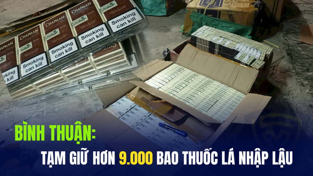 Tạm giữ hơn 9.000 bao thuốc lá nhập lậu vận chuyển trong xe tải từ Nam ra Bắc tiêu thụ