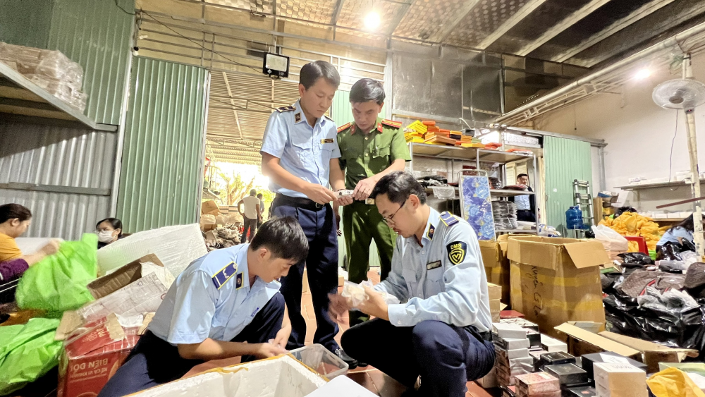 Kiểm tra kho hàng giả mạo nhiều nhãn hiệu lớn trên thế giới tại Gia Lai